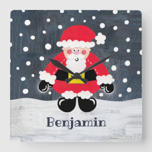 Relógio Quadrado Pai Natal Personalizado Papai Noel