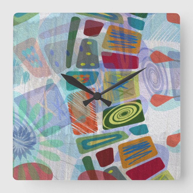 Relógio Quadrado Painéis Midway III (Frente)