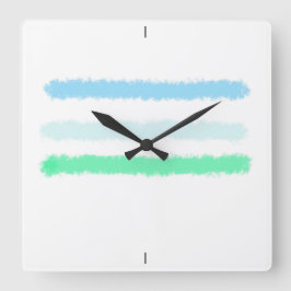 Relógio Quadrado Paisagem em Abstrato.