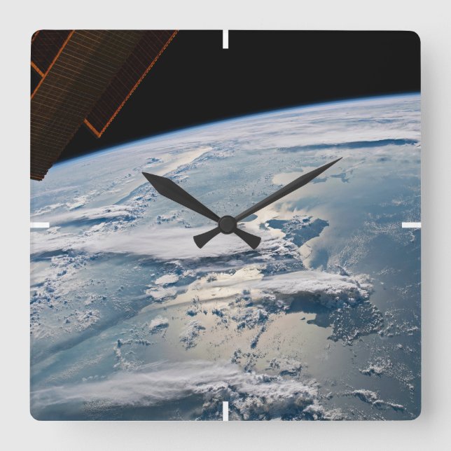 Relógio Quadrado Paisagens Em Sumatra, Indonésia. (Frente)