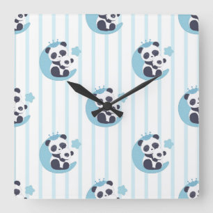 Relógio Quadrado Panda Lover A Vida É Melhor Com Um Panda