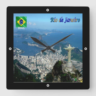 Relógio Quadrado panorama zBR023 do RIO DE JANEIRO, Brasil,