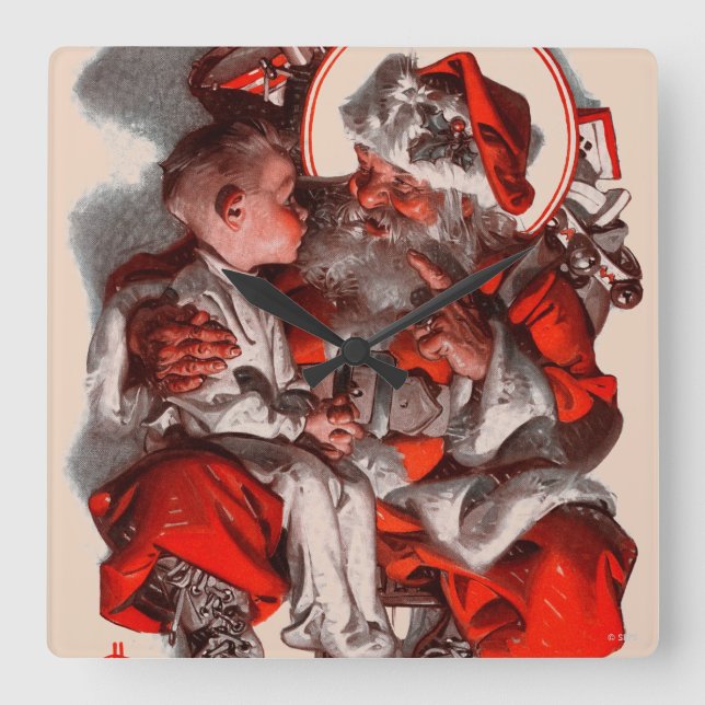 Relógio Quadrado Papais noeis Lap (Frente)