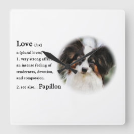 Relógio Quadrado Papillon Love Gifts