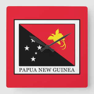 Relógio Quadrado Papua-Nova Guiné