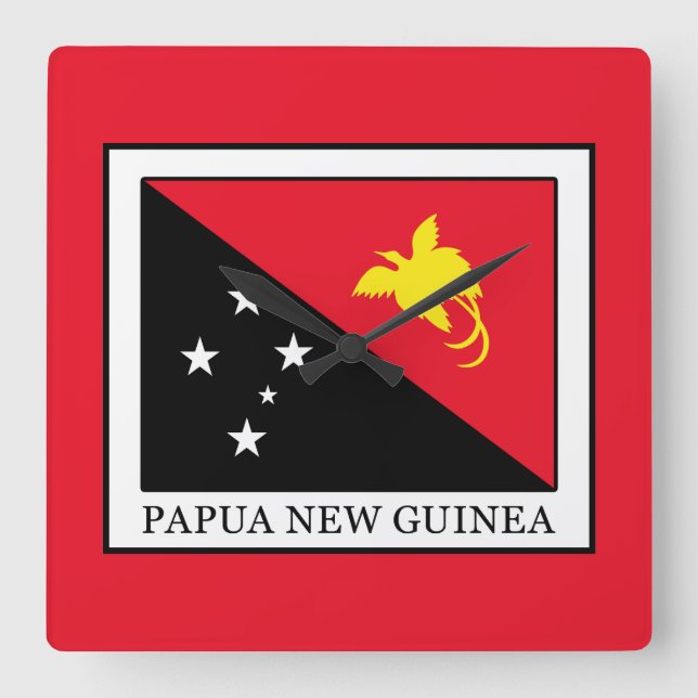 Relógio Quadrado Papua-Nova Guiné (Frente)