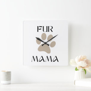 Relógio Quadrado Para Mamãe Pet, Dia das Mães e Aniversário de Aman