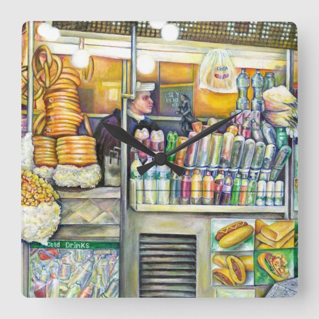 Relógio Quadrado Paraíso Pushcart (Frente)