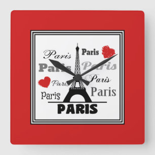 Relógio Quadrado Paris