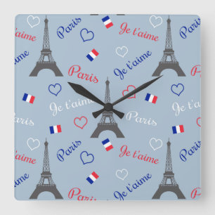 Relógio Quadrado Paris
