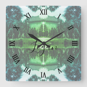 Relógio Quadrado Parque dos Mártires de Canton Vintage China Relógi