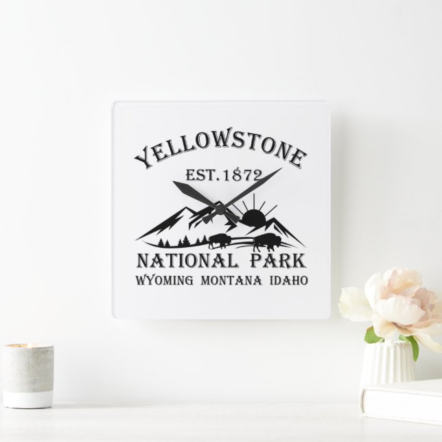 Relógio Quadrado Parque Nacional de Yellowstone (Lar)