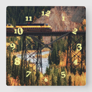 Relógio Quadrado Parque Nacional Denali e Preservação dos EUA Alasc