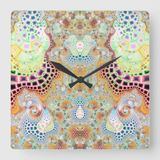 Relógio Quadrado Particularized Dreamtime Variation 3 Wall Clock