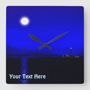 Relógio Quadrado Passagem à Lua