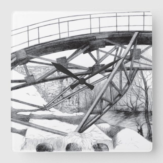 Relógio Quadrado Passagem antiga (Frente)