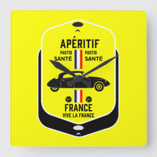 Relógio Quadrado Pastis de Marselha França