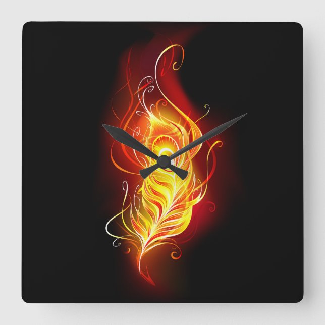 Relógio Quadrado Patilha de Fogo (Frente)