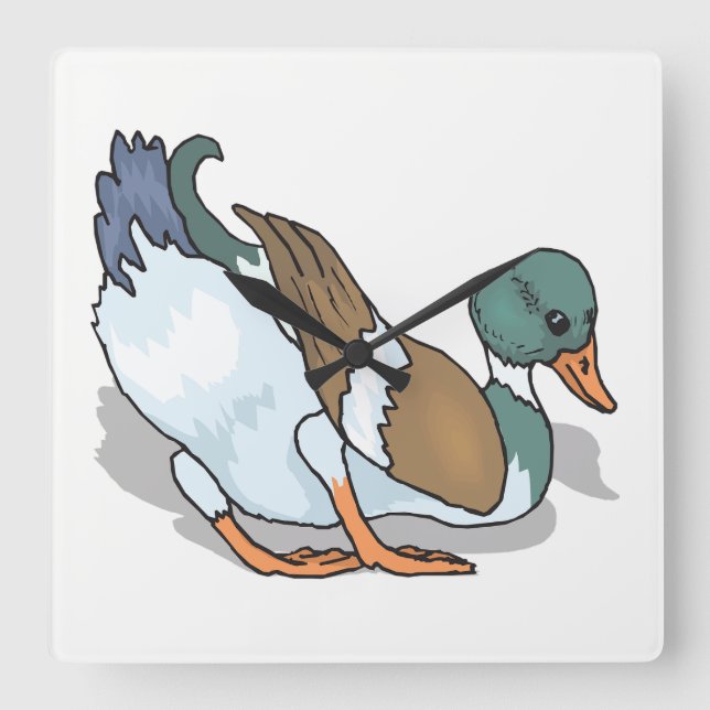 Relógio Quadrado Pato (Frente)