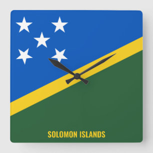 Relógio Quadrado Patrimônio Nacional da Bandeira das Ilhas Salomão