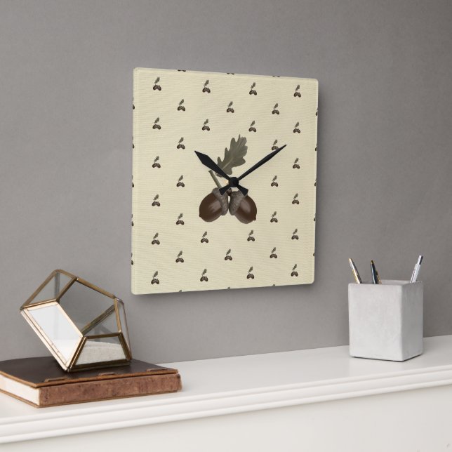 Relógio Quadrado pattern_3_acorn_1 (Escritório)