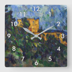 Relógio Quadrado Paul Cezanne - Castelo Negro