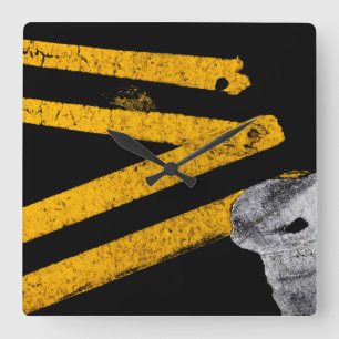 Relógio Quadrado Pavement Road Traffic Marcation Lines - Legal - Di