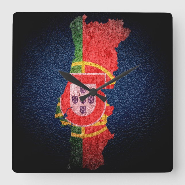 Relógio Quadrado Pavilhão e Mapa de Portugal (Frente)