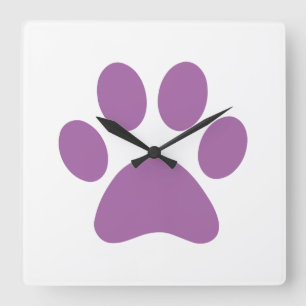 Relógio Quadrado Paw Print