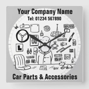 Relógio Quadrado Peças e acessórios para automóveis