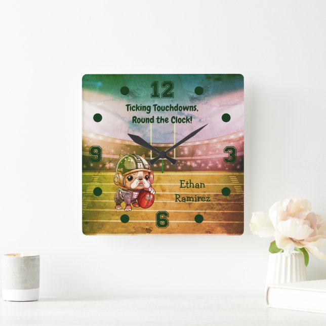 Relógio Quadrado Pedra-de-bico-de-bico-francês (Lar)