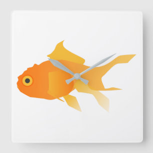 Relógio Quadrado Peixe-dourado