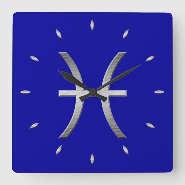 Relógio Quadrado peixes (Frente)