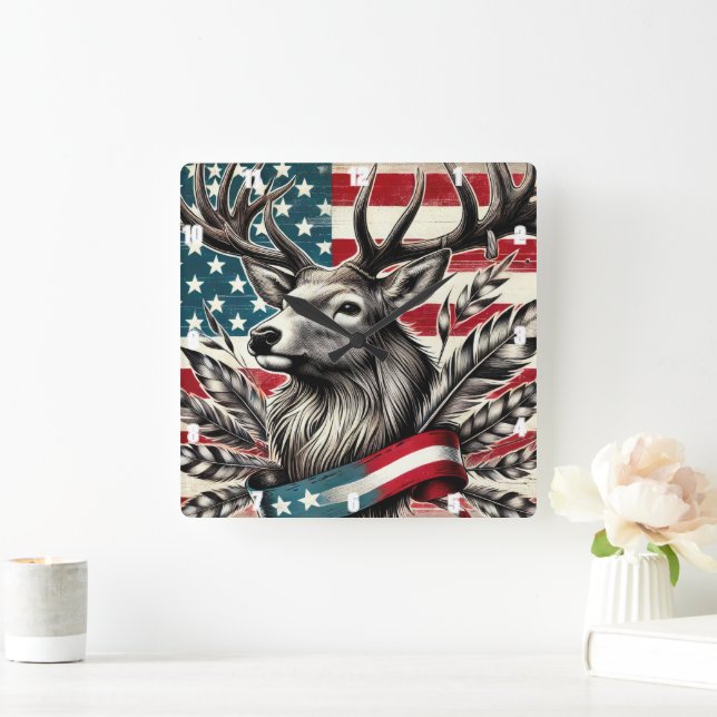 Relógio Quadrado Pena de bandeja de cervejeiro majestosa mística (Lar)