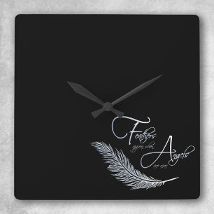 Relógio Quadrado Penas aparecem quando os anjos estão próximos