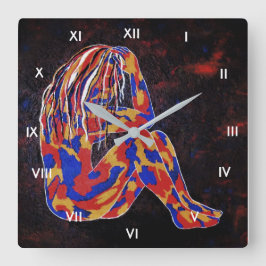 Relógio Quadrado Pensamento Profundo