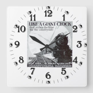 Relógio Quadrado Pensilvânia Railroad Broadway Limited 1929