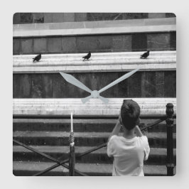 Relógio Quadrado Pequeno fotógrafo