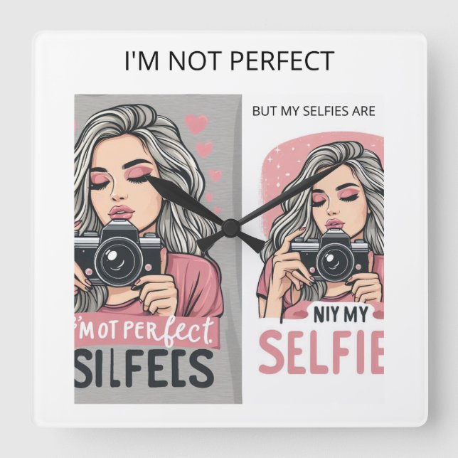 Relógio Quadrado Perfect Girl (Frente)