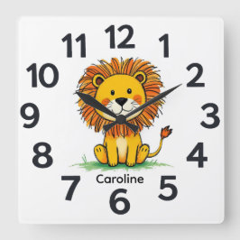 Relógio Quadrado Personalised Child's Wall Clock