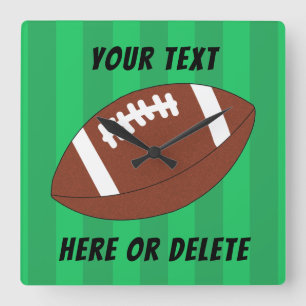 Relógio Quadrado Personalização de Esporte de Campo de Futebol