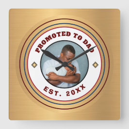 Relógio Quadrado Personalizar Família Padre Pappy do Pai pai