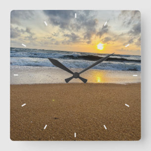 Relógio Quadrado Personalizar Foto Personalizada do Armazém de Mono