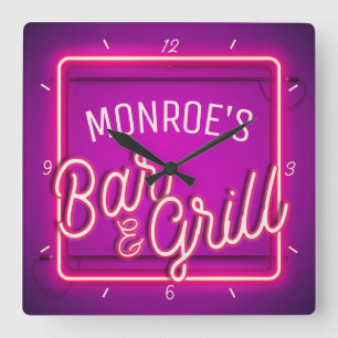 Relógio Quadrado Personalizar o Bar do indicador do indicador de si