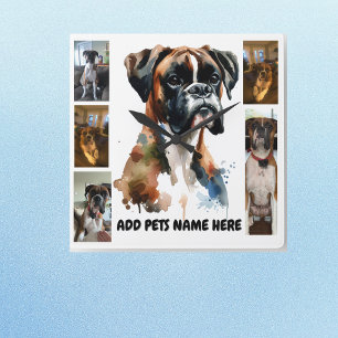 Relógio Quadrado Personalizar o Boxer de Fotos Pet