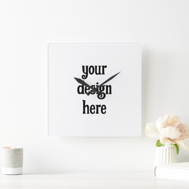 Relógio Quadrado Personalizar ou personalizar (Lar)