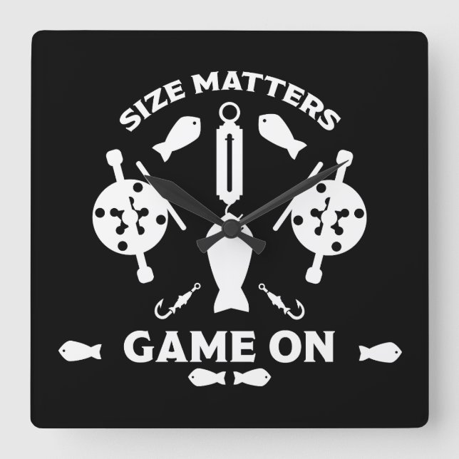 Relógio Quadrado Pesca do salmão selvagem (Frente)