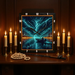 Relógio Quadrado Pesca elétrica