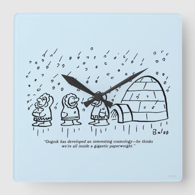 Relógio Quadrado Peso do papelão (Frente)