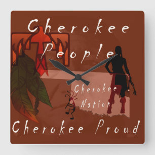 Relógio Quadrado Pessoas Cherokee